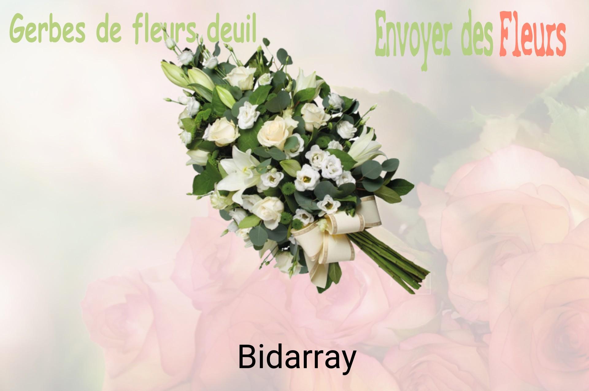Gerbe de fleurs de deuil livrée à Bidarray